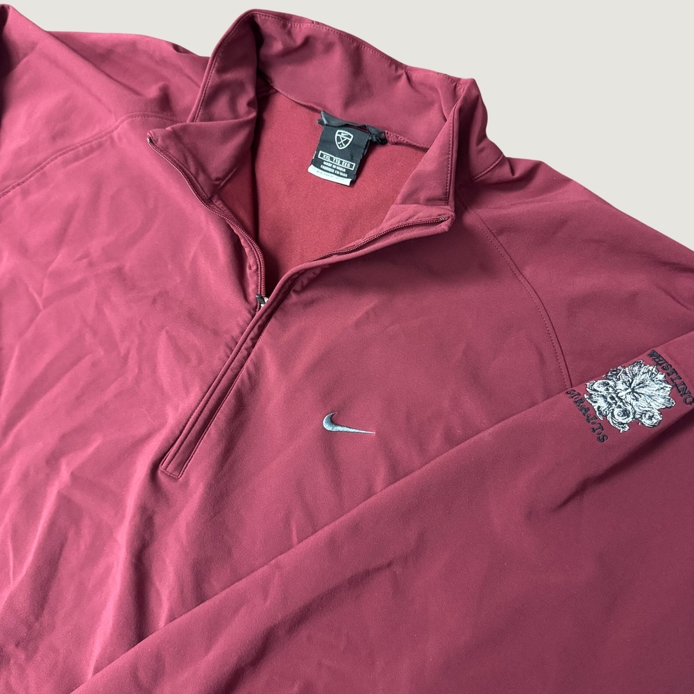 Nike Golf Whistling Straits 1/4 Zip Pullover Mens XXL Maroon Burgundy S50610GOI